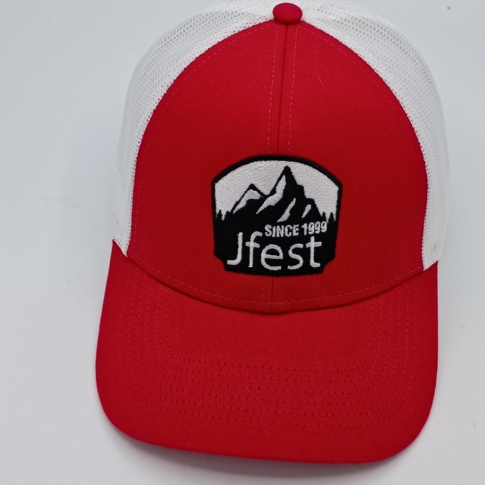 Cap America Unisex Jfest Trucker Hat Red OSFM Adjustable Snapback